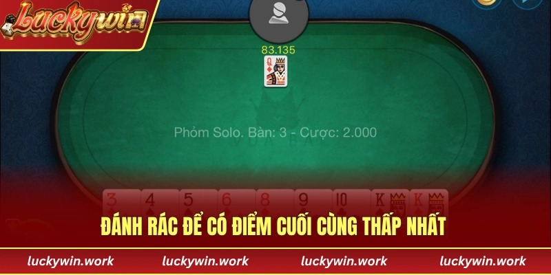 Đánh rác để có điểm cuối cùng thấp nhất 